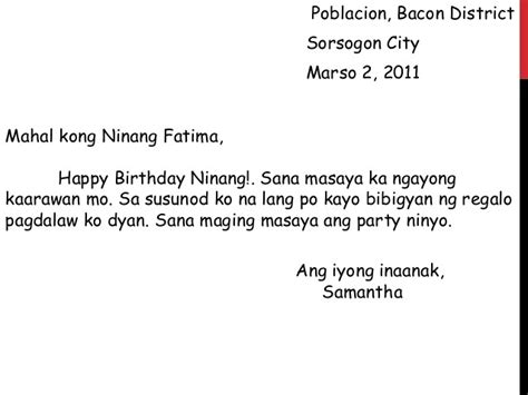 liham pagbati halimbawa|Mga Uri ng Liham (Different Types of Letters) .